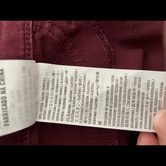 Abercrombie & Fitch Maroon Skinny Jeans sz 6 - Picture 6 of 7